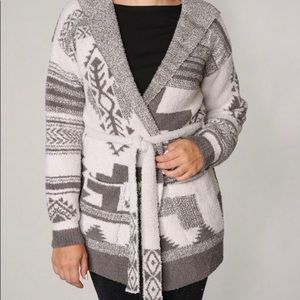 Barefoot Dreams Women’s Patchwork Belted Cardigan Size xl